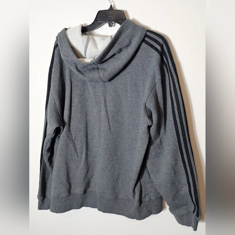 Adidas Men's Gray 2005 Vintage Hoodie Men's Size Large *See flaws